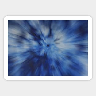 Blue Radial Zoom Sticker